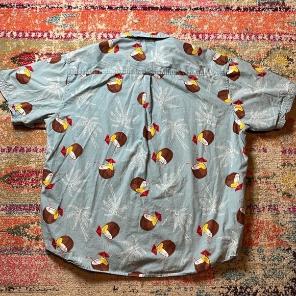 Men’s Free Planet Button Down Shirt Top Size 4X - Picture 2 of 5